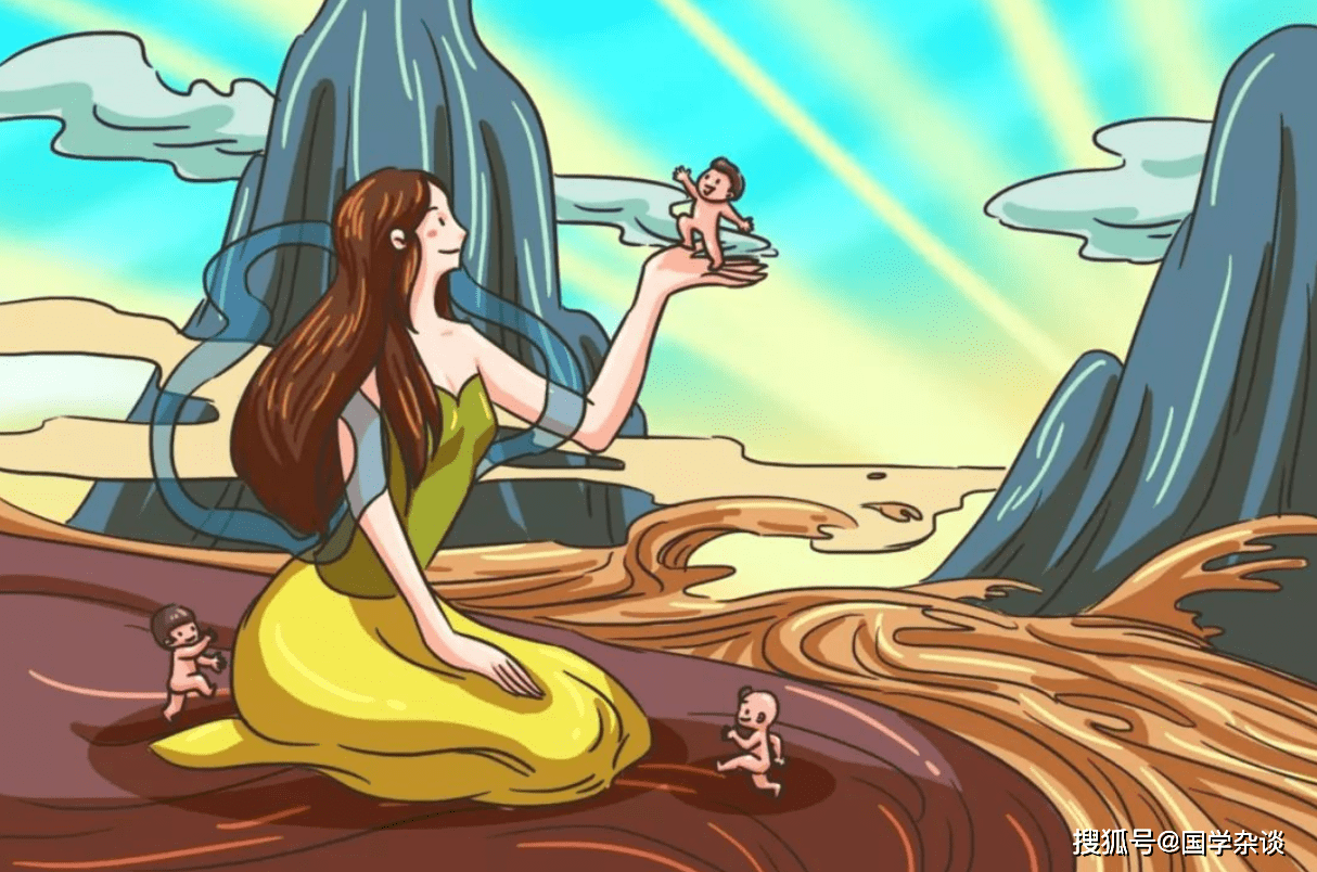 一、女娲造人传说混沌初开的时候,天上是一团混沌,地上是一堆泥巴。女