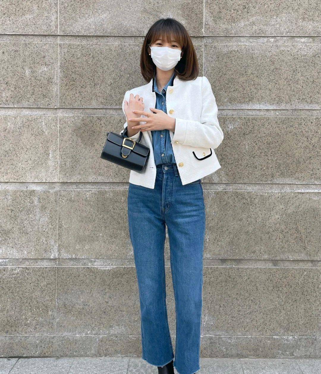 服装 小香风外套虽然很简约，但只要穿对了，就会让人眼前一亮