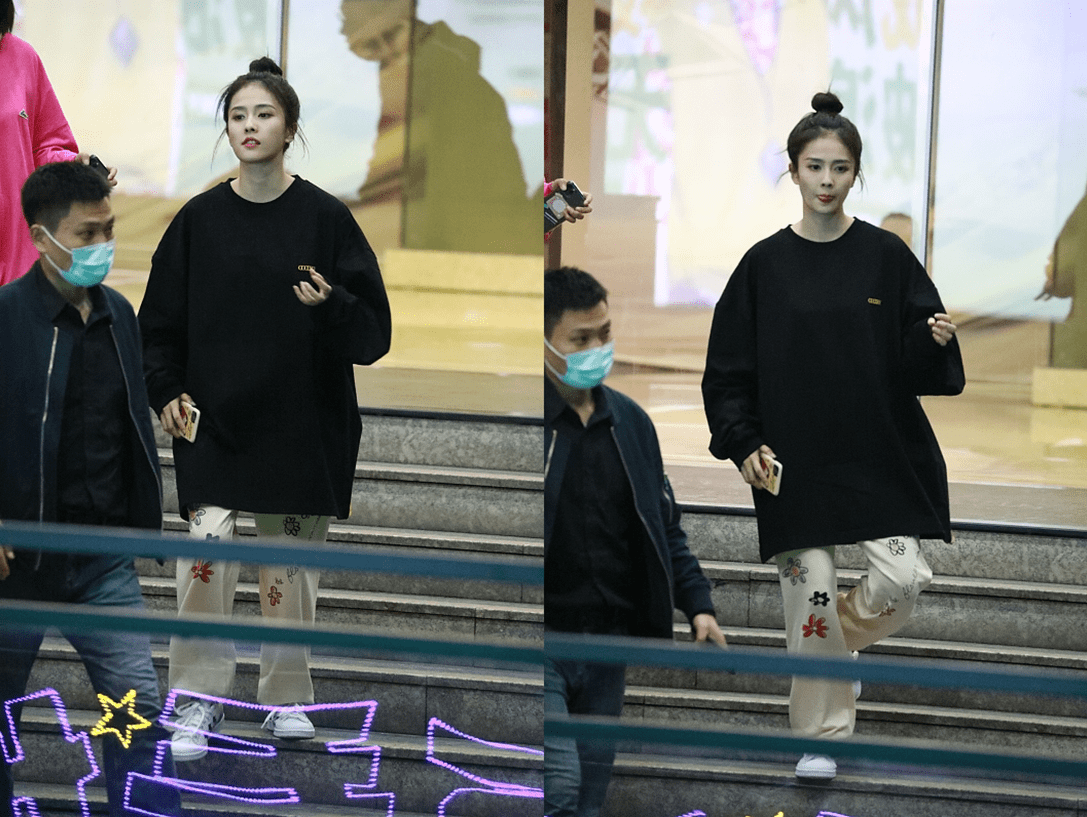 卫衣 白鹿真是挺任性，出席活动都不穿礼服，可意外的却美得很惊艳