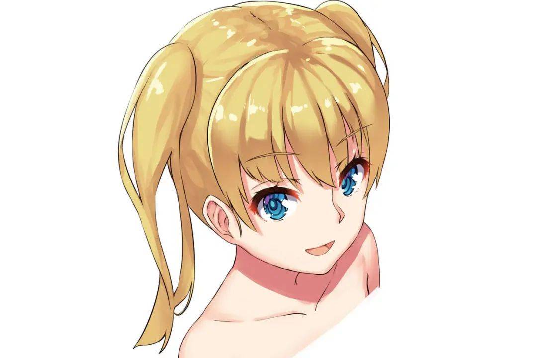 美少女插画描绘人物个性的鼻子和耳朵