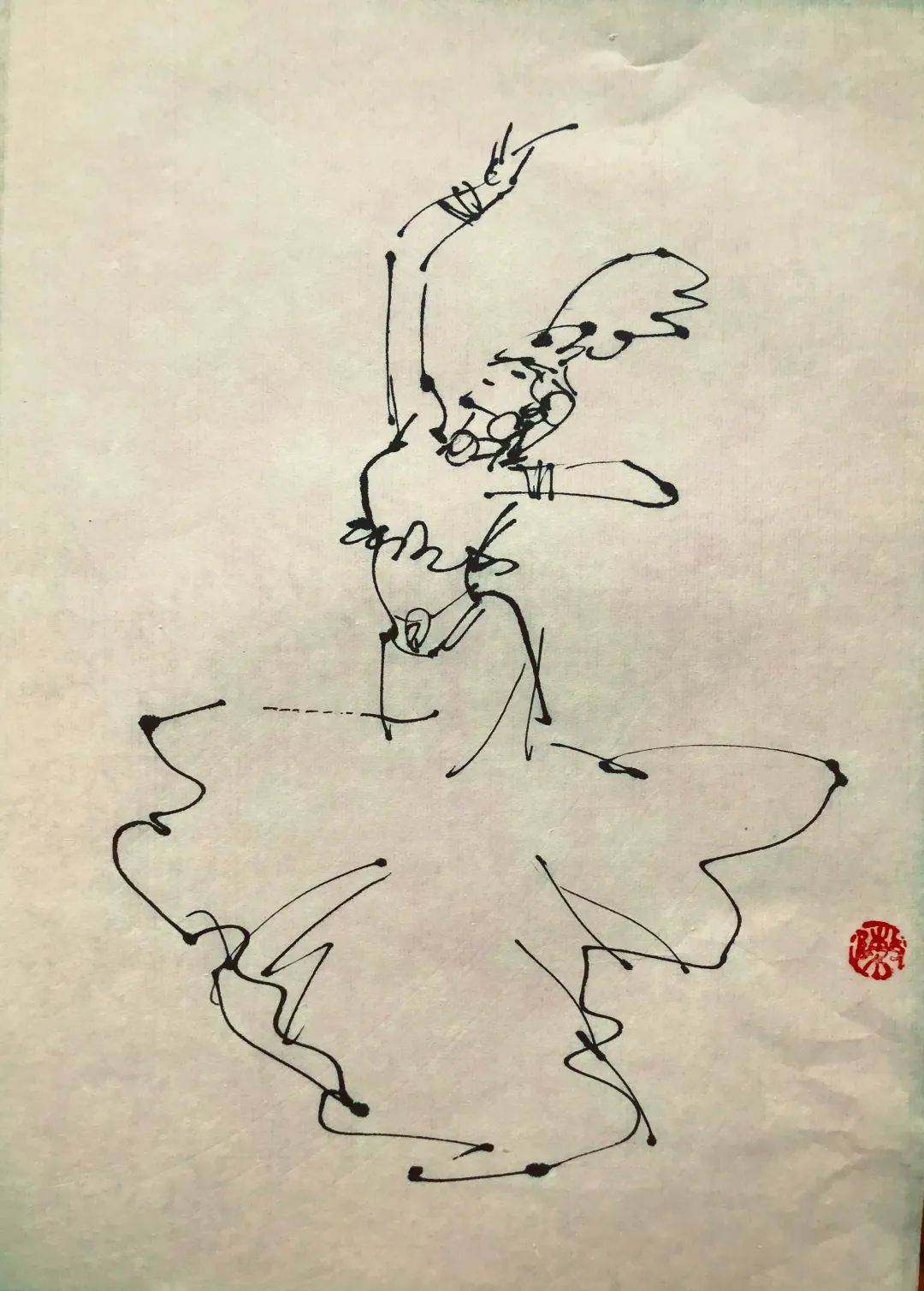 名家作品分享陈玉先笔下的舞蹈速写作品灵动飘逸至柔至美