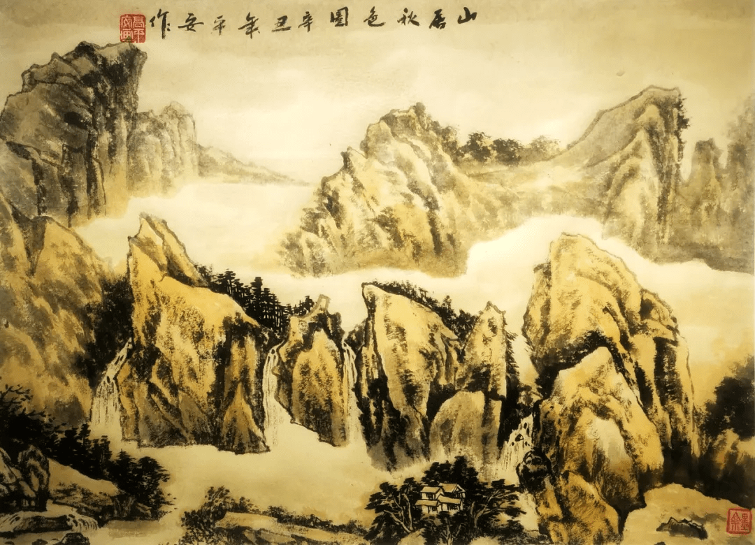 水墨画|溢彩吕梁丨 高平安水墨画作品在吕梁市群众艺术馆展出