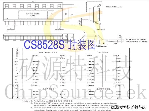 Cs8ls2 矽源特CS8528S是一款高效率,超低EMI 9W双声道D类音频功率放大器_双通道_芯片_模式