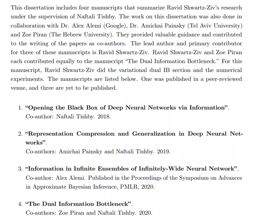 Tishby|信息瓶颈提出者生前指导，129页博士论文神经网络中的信息流公布