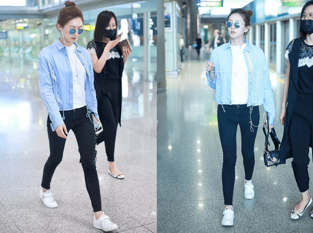 江疏影 江疏影的时尚感跟别人真不一样,穿衬衫都大红大绿又大花,好张扬