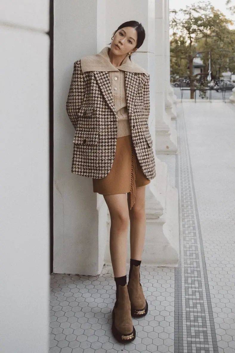 大气 大衣下岗了!开春这么穿,时髦又大气!