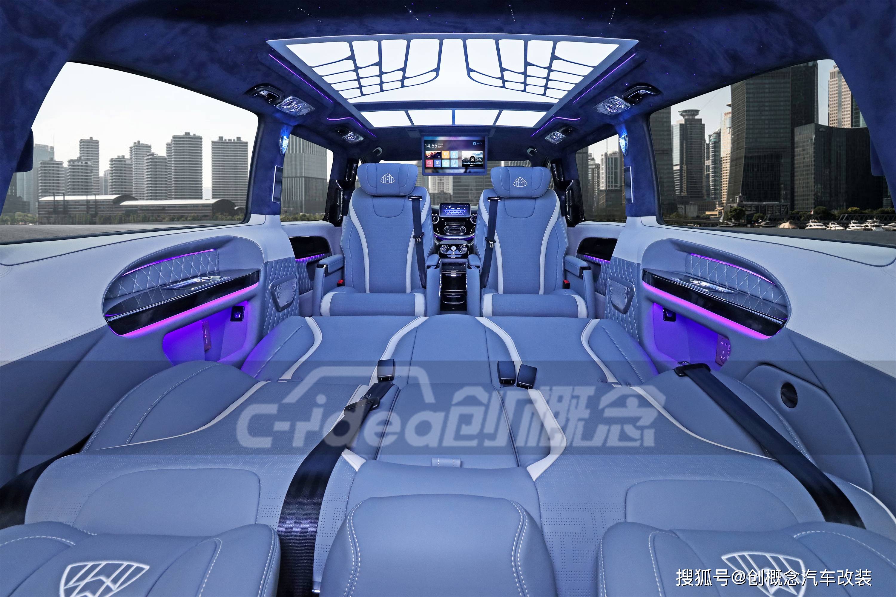 深圳奔驰威霆商务车内饰改装,设计舒适而富有美感_搜狐汽车_搜狐网