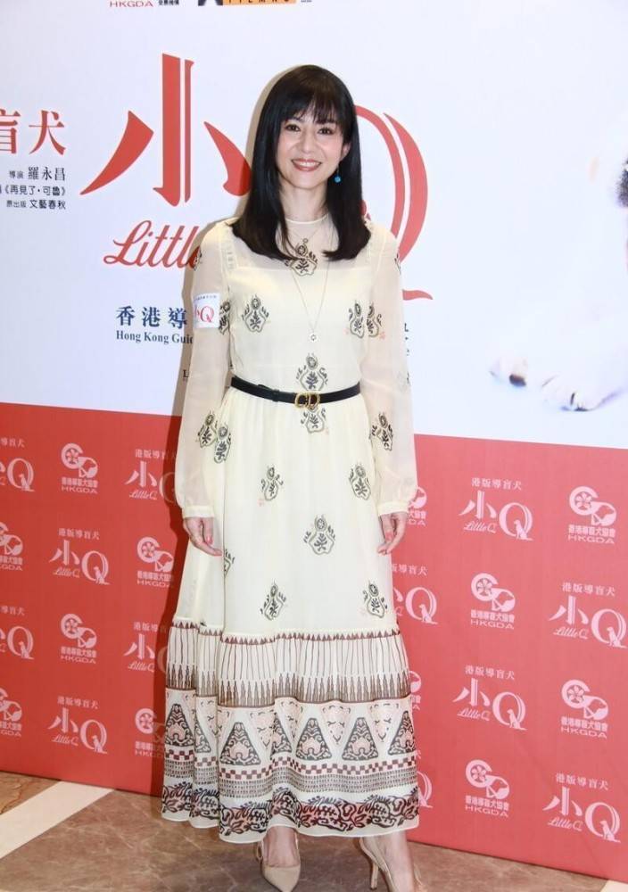 面容 杨采妮气质可真好，一字肩衬衫配印花阔腿裤，未精修的面容也挺美