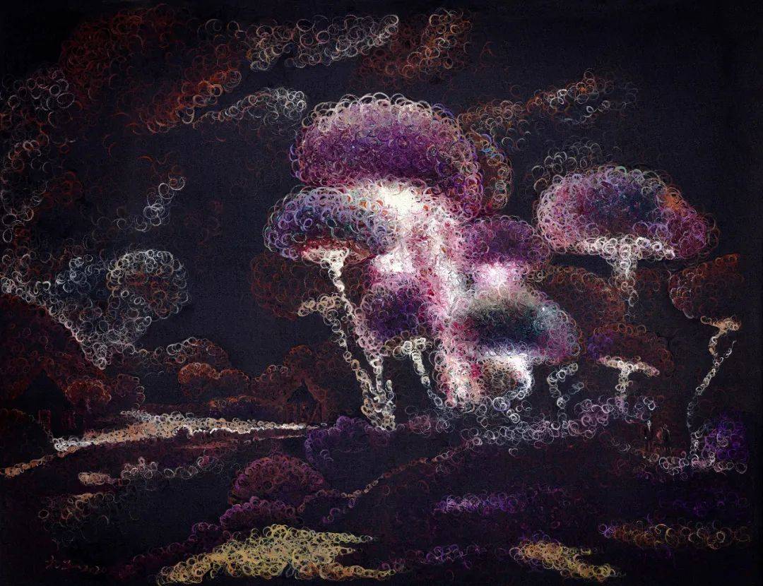 纸本,马克笔,油画棒等《记忆》张晴作品2021年作品,布面丙烯,60cmx60