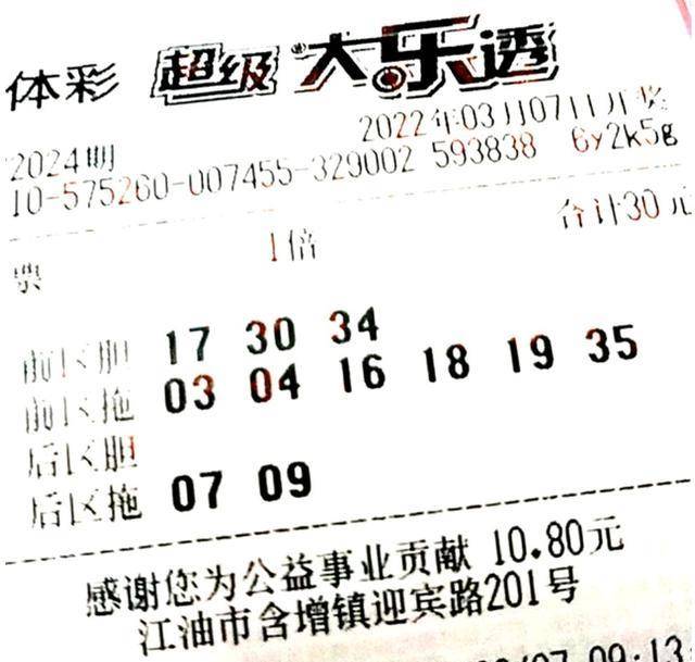 原创第24期大乐透晒票30030元大票霸气登场请理智看待