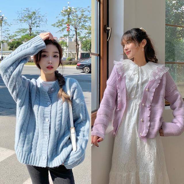 视觉 开春少不了一件“针织开衫”，掌握好它的穿搭精髓，温柔又减龄