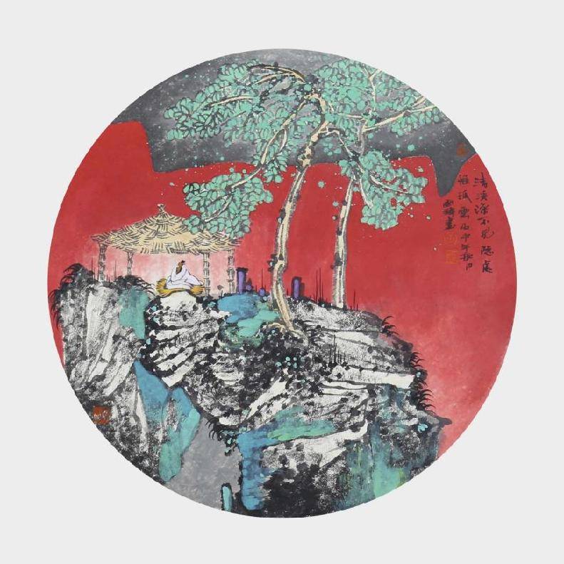 中国写意重彩山水画家王国锋签约艺联万家