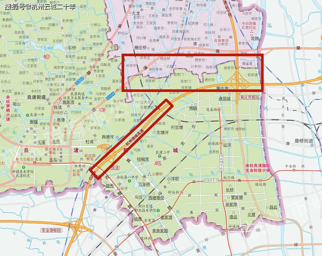 杭州市余杭区新版行政区划图,拆分开来了解一下