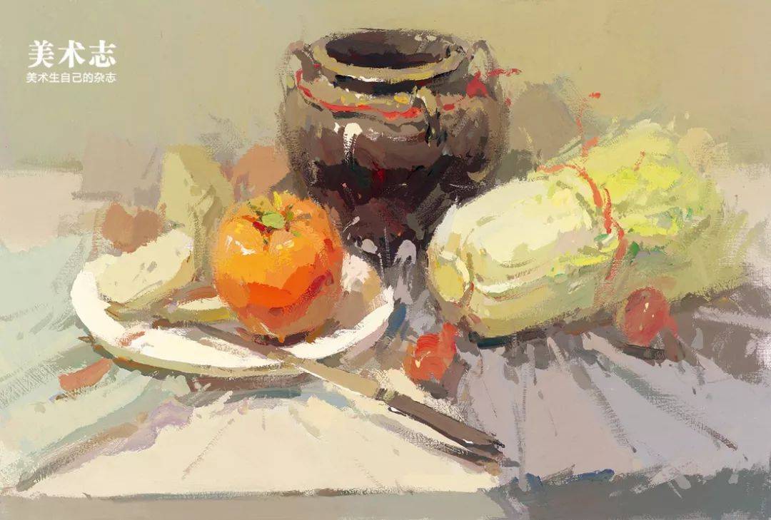 尚唯美画室把复杂的色彩静物理解成简单几何体形体问题就会迎刃而解