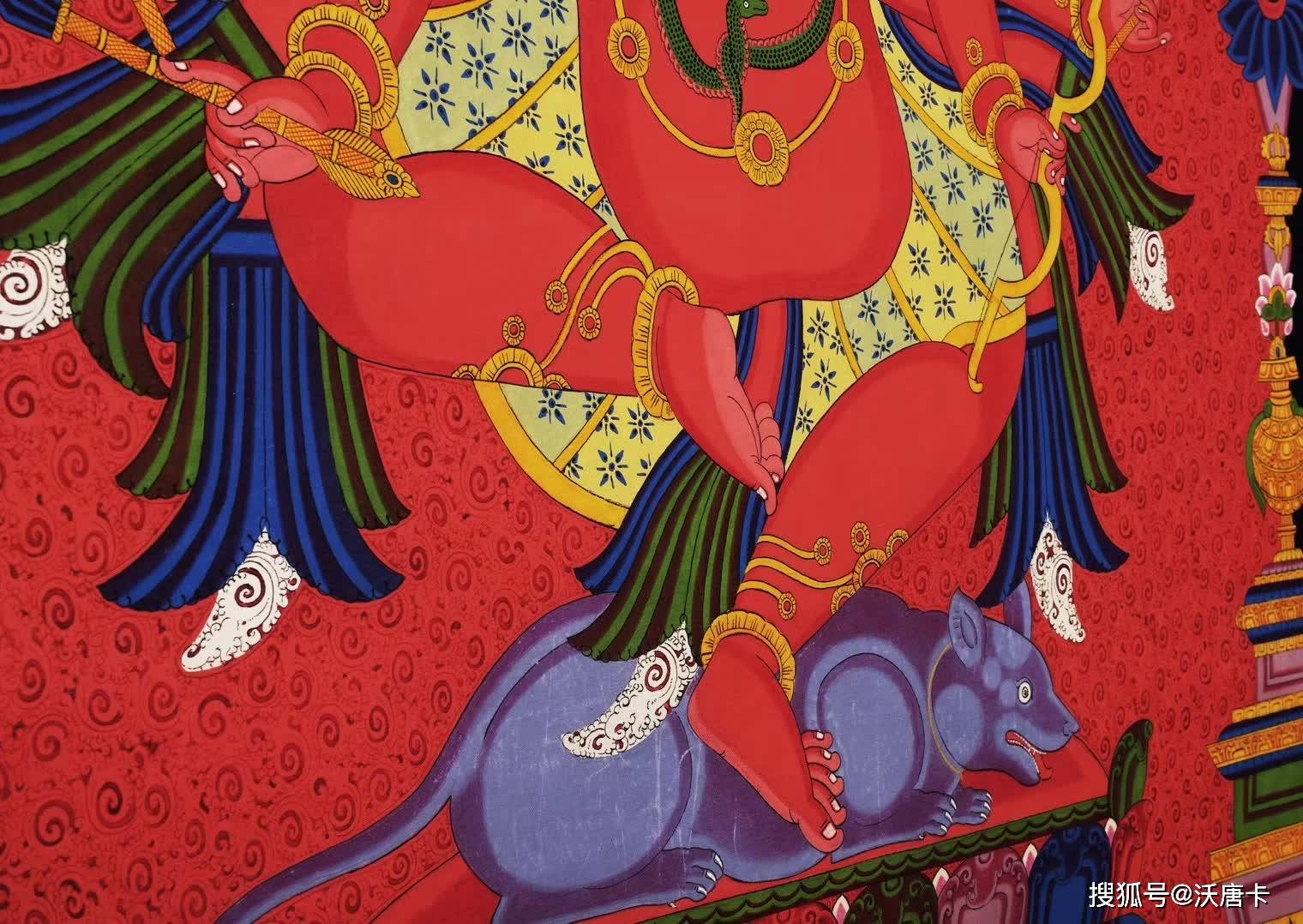 接下来请朋友们欣赏一组编号为158-562042的象鼻财神唐卡:另外,在大
