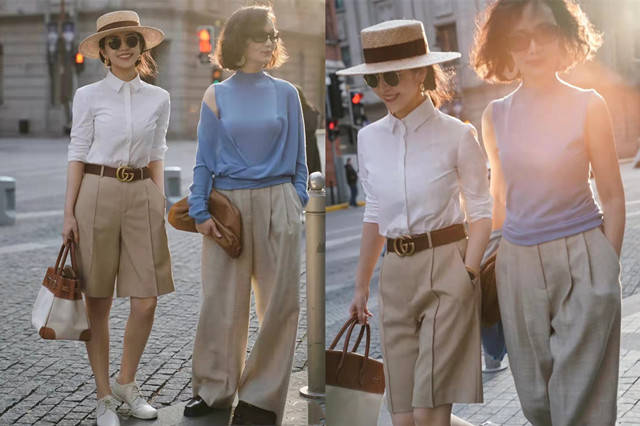 全在线 三木母女最新春夏穿搭，颜值气质全在线，“敢穿”的女人就显年轻