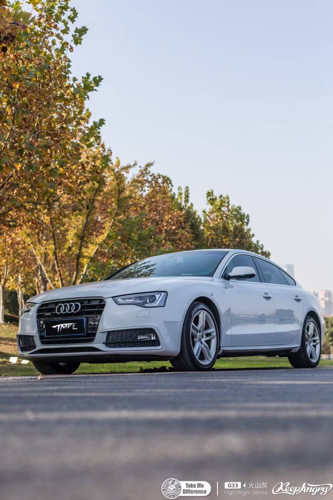 tmd潮牌改色膜奥迪a5火山灰