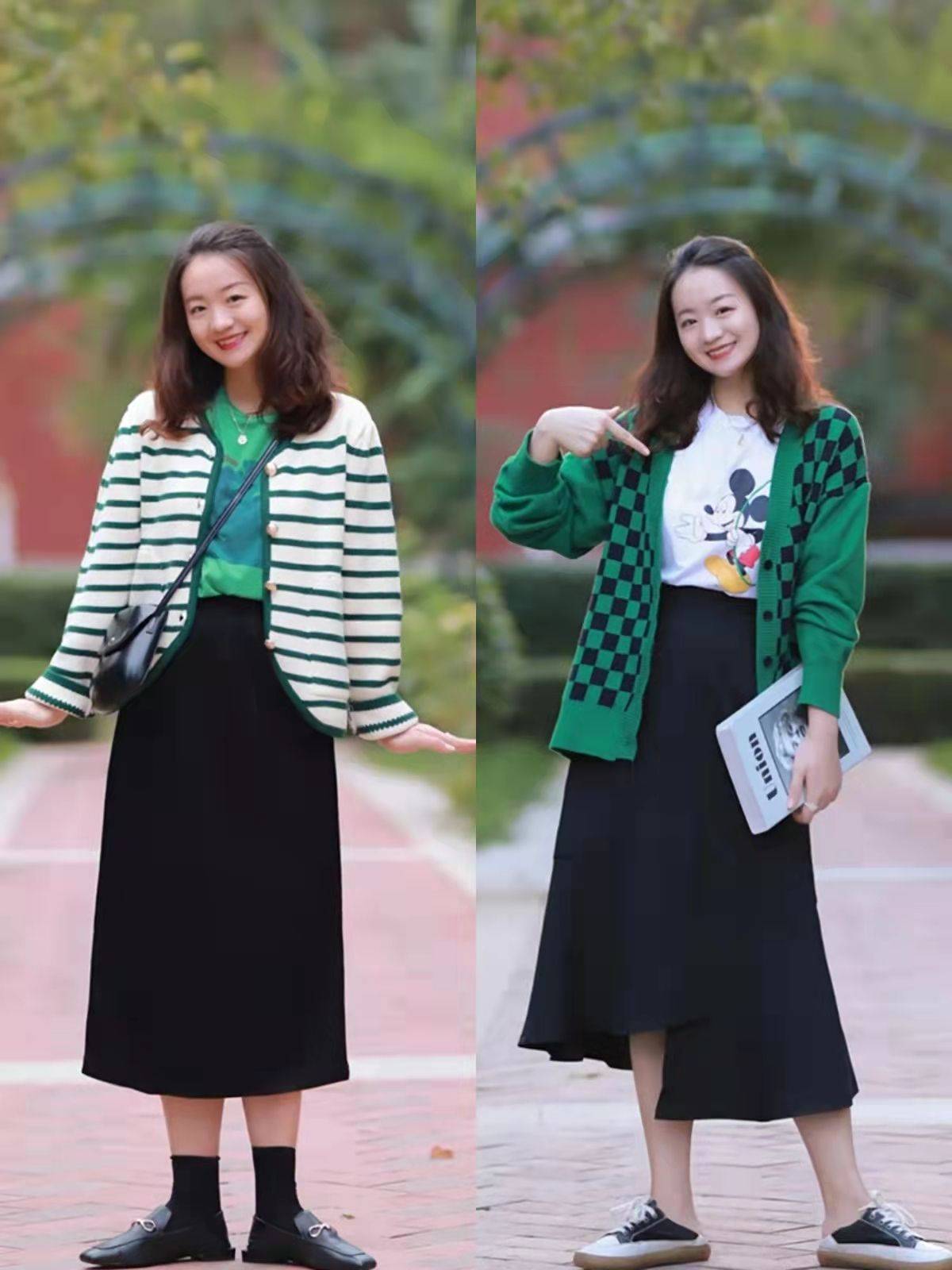 职场 穿“过膝裙+平底鞋”时，搭哪些上衣更好看？这几种实用又优雅