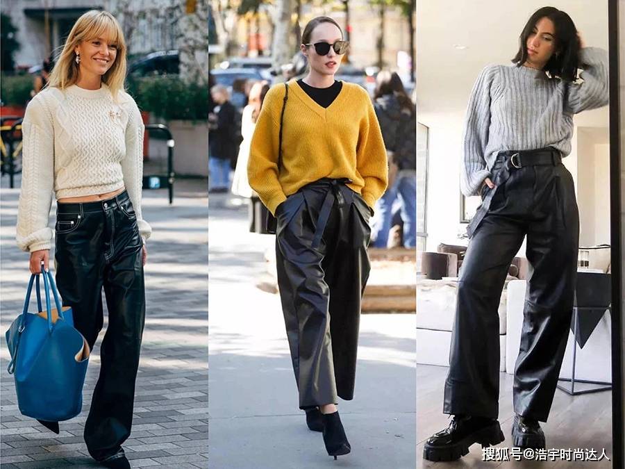 黑色 30岁以上女人穿毛衣搭配这条裤子,时髦高级,整个秋冬又美又暖