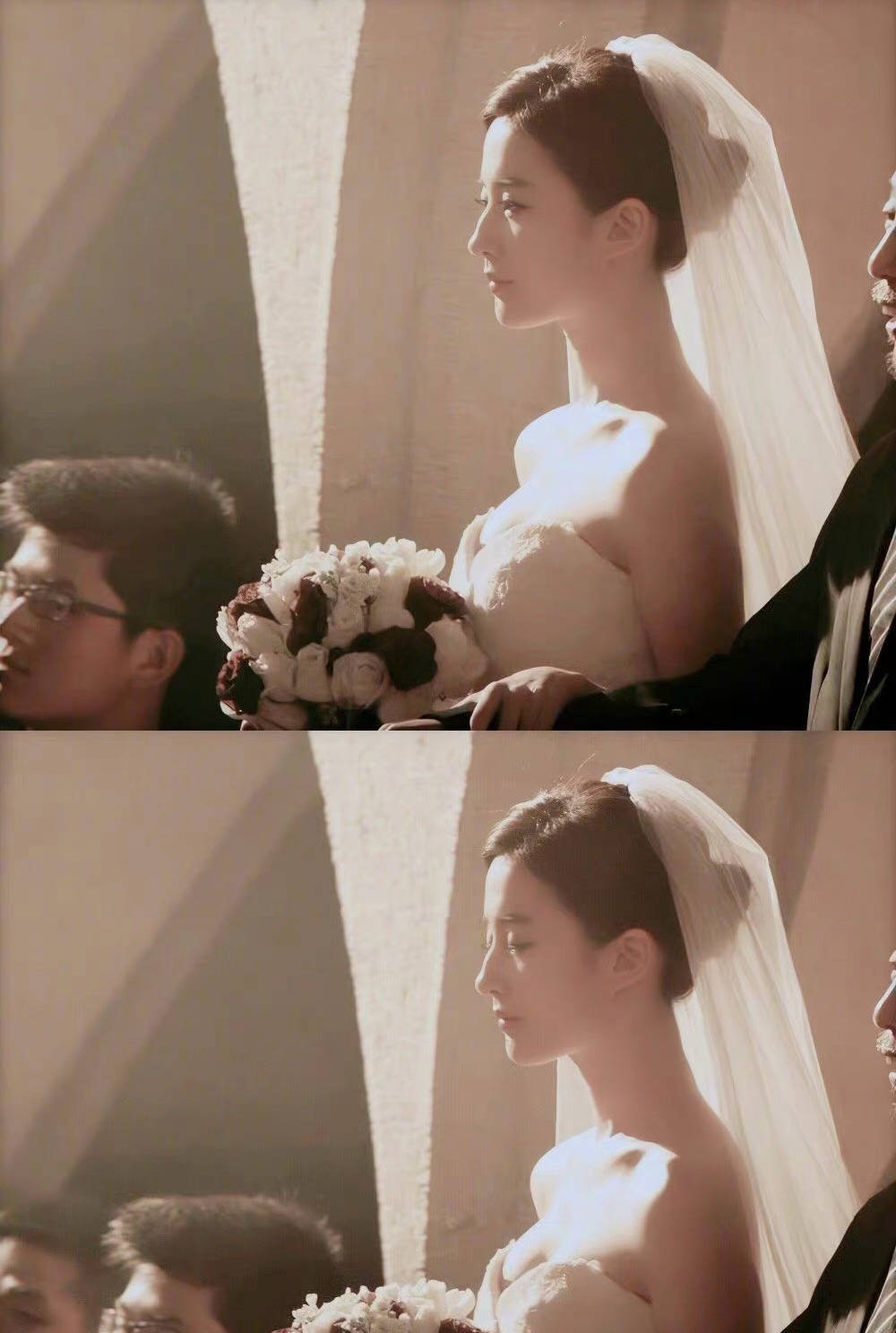 刘亦菲婚纱造型仙气十足 手捧鲜花气质优雅甜美