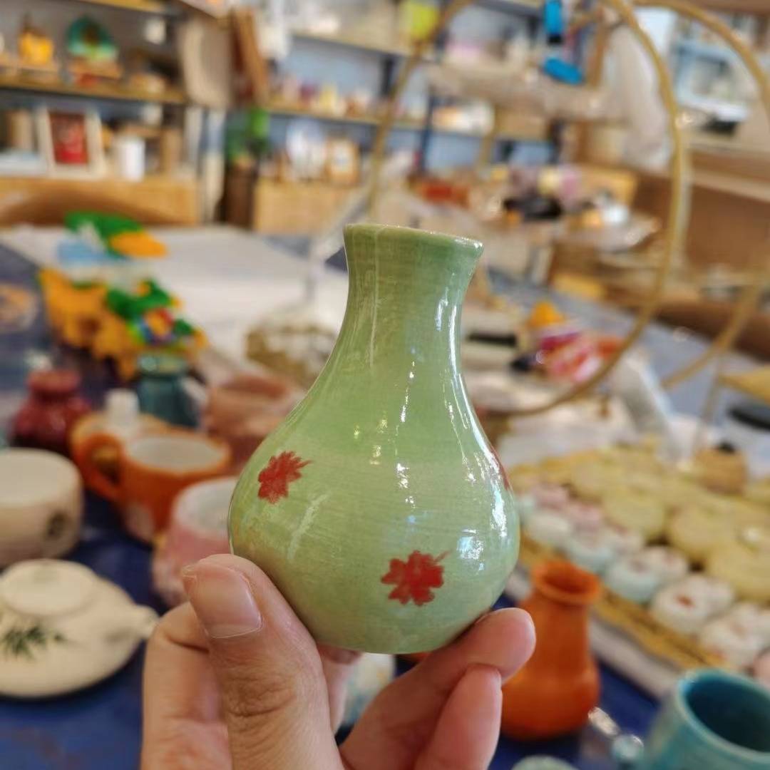 diy陶艺丨美翻上釉烧制后方可窥见的斑斓色彩