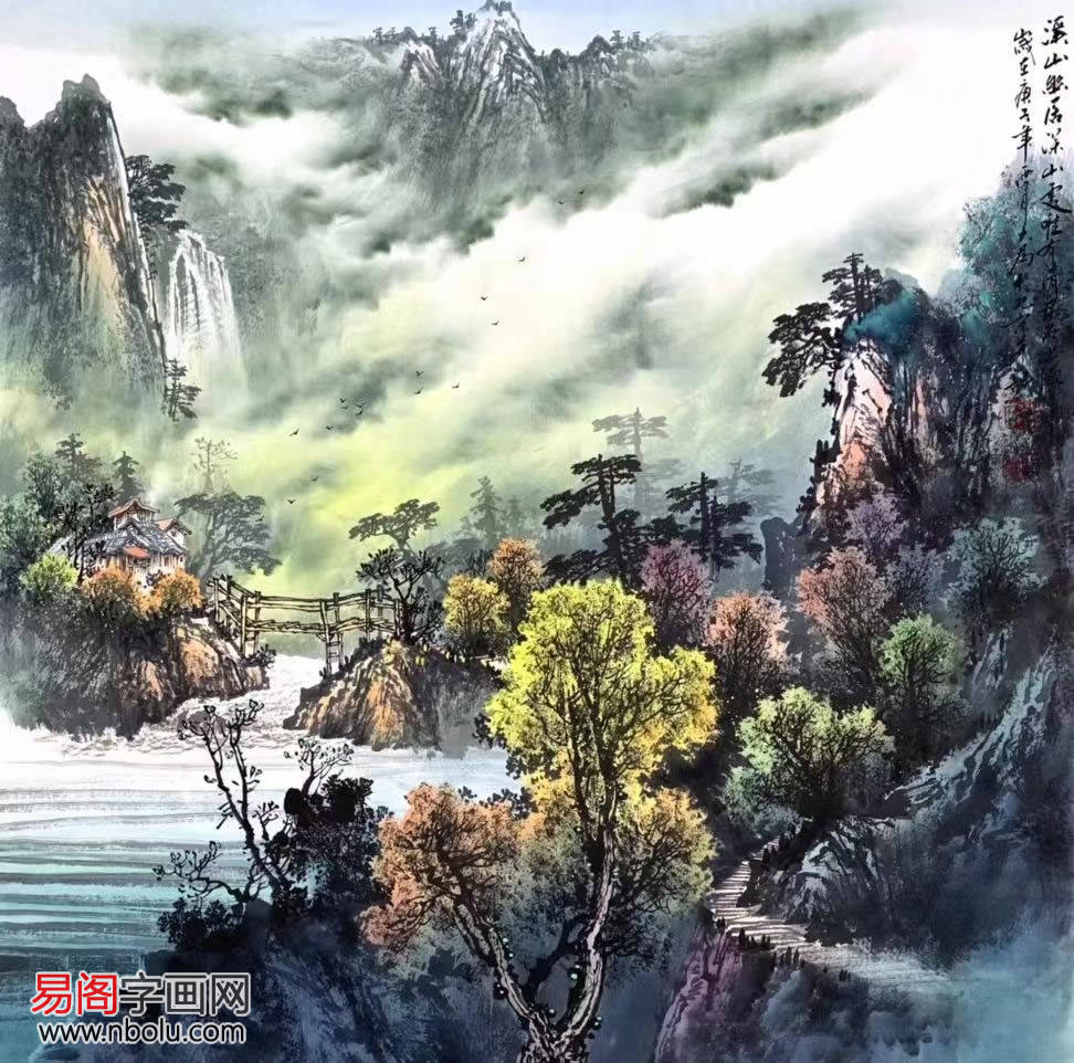 中美协理事王大为他的彩墨山水作品值得收藏吗