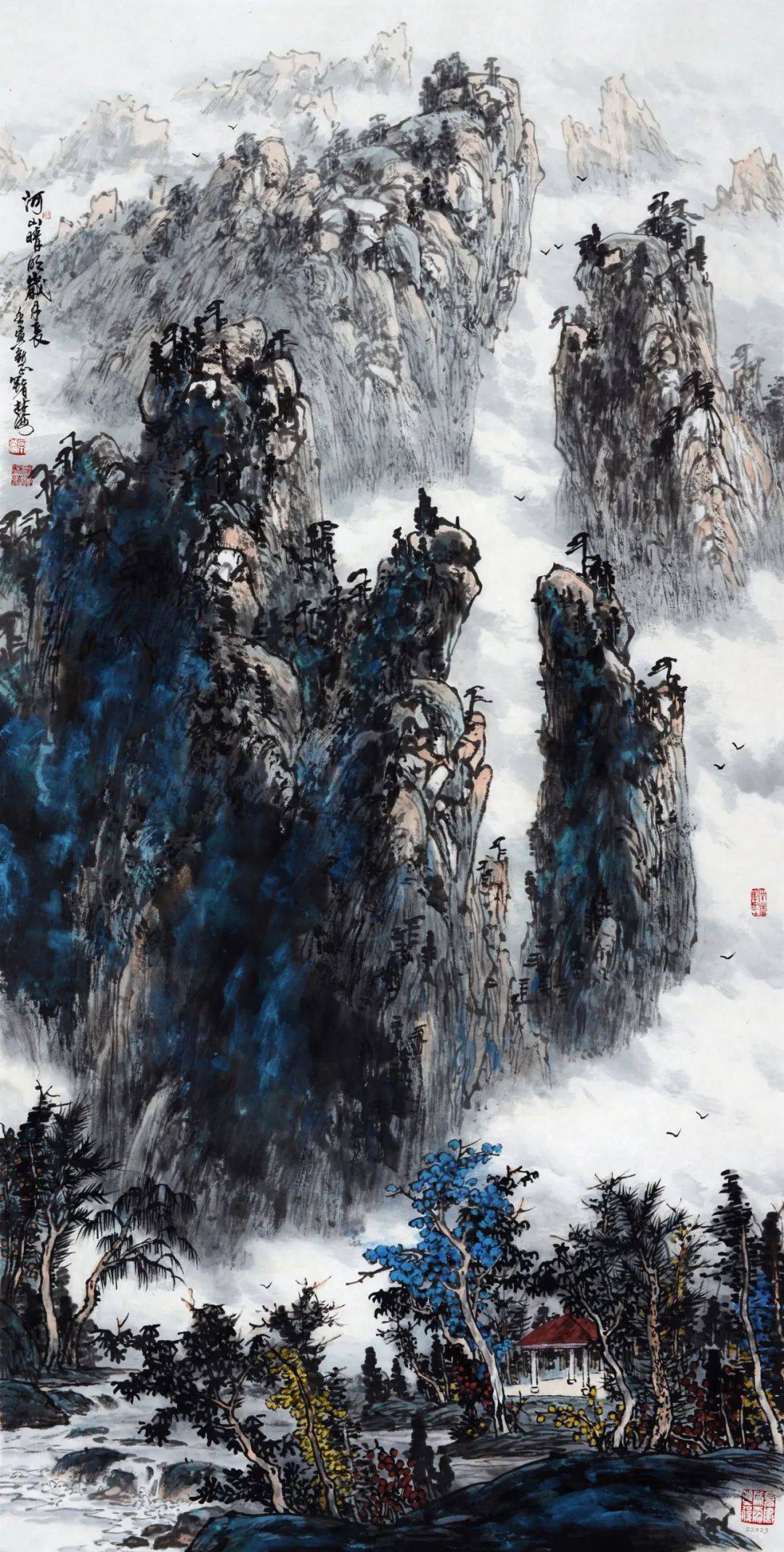 融古出新问道烟云著名画家田林海山水画鉴赏