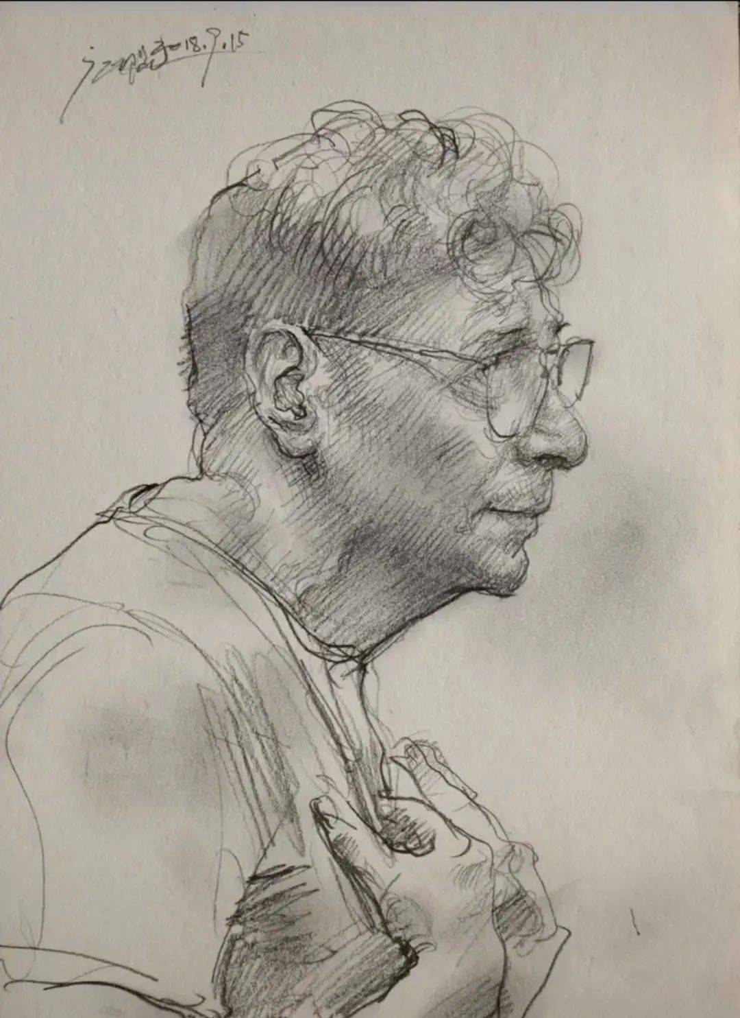 尚唯美川美院长庞茂琨速写肖像作品欣赏兰州画室