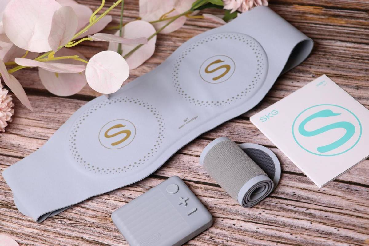 原创小腰精的秘密skg智能按摩腰带从此告别按摩店