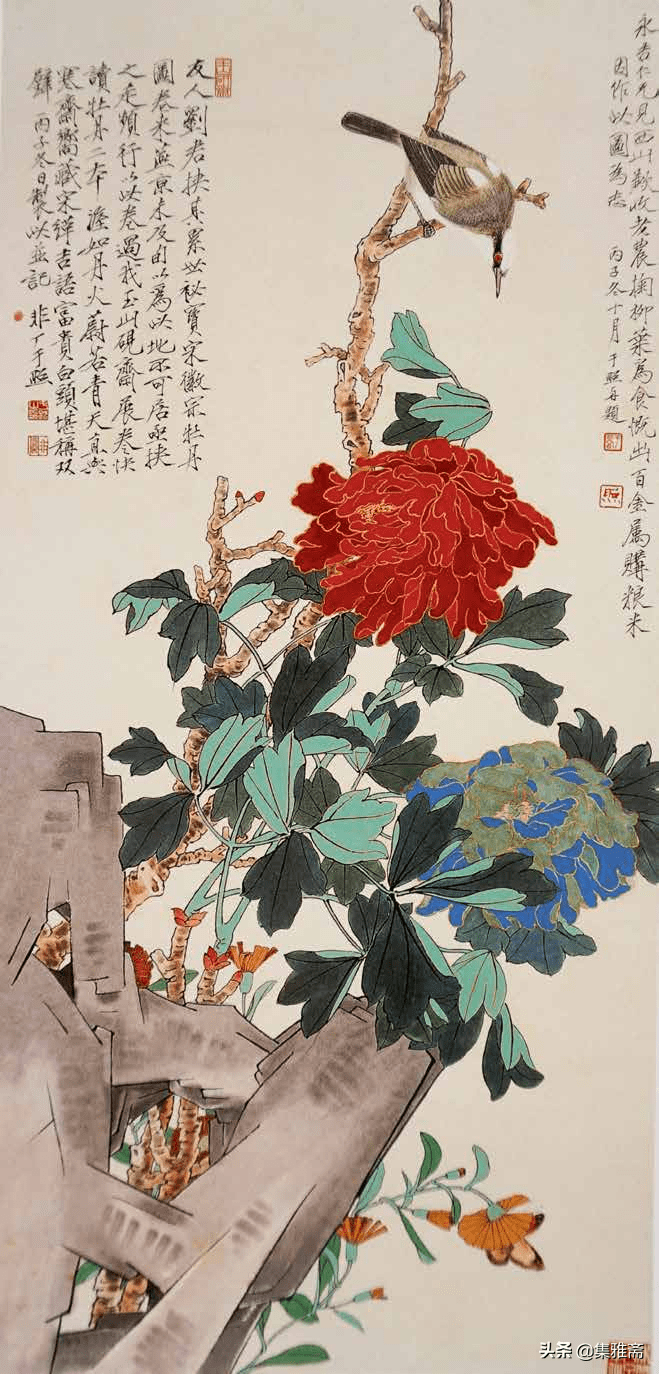 于非闇 把生活画成画 绘画 鸽子 牡丹