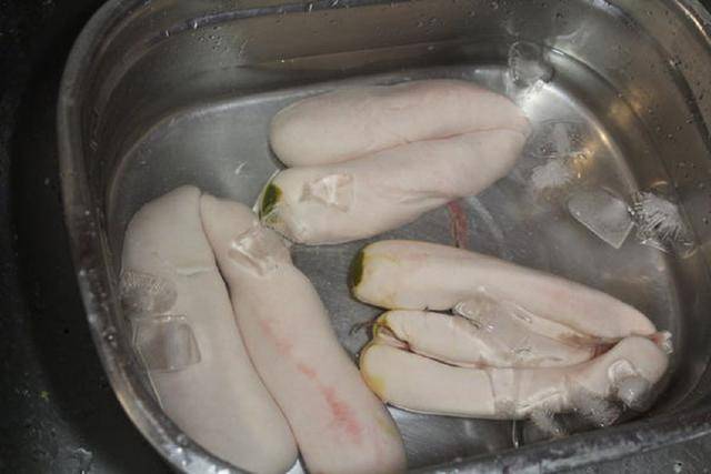 将乌鱼鳔附着之血管去掉.step5.