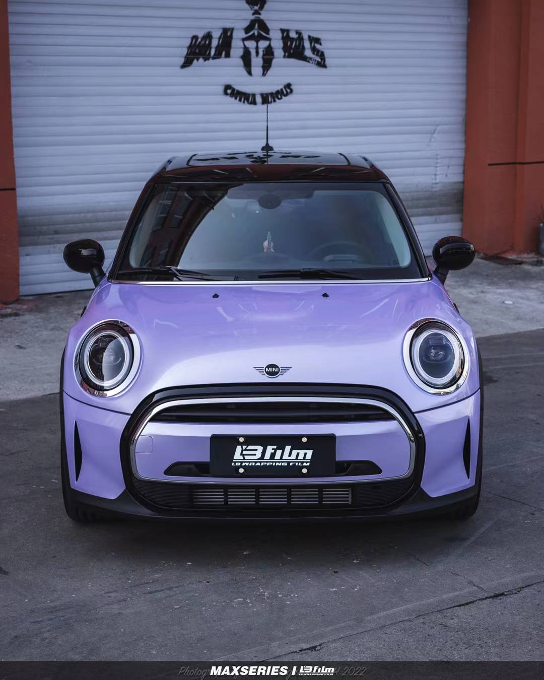 lbfilm改色膜宝马mini液态金属星黛紫