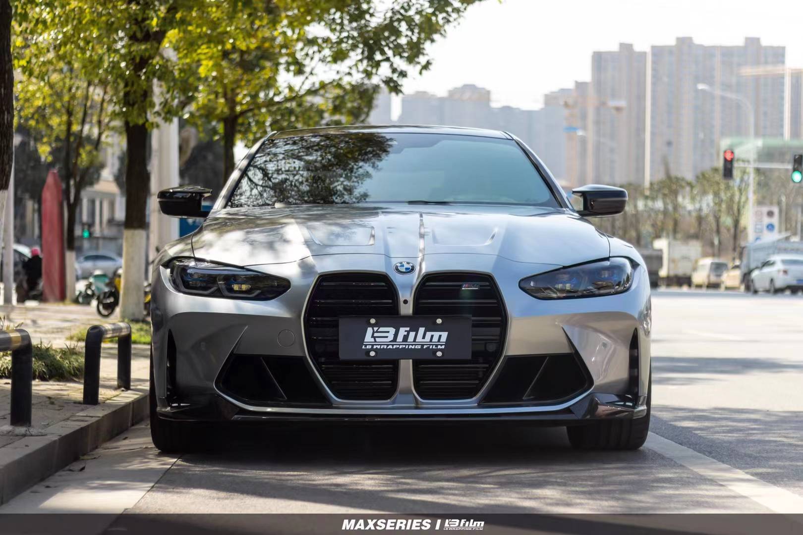 lbfilm改色膜案例宝马m4原厂漆gt银