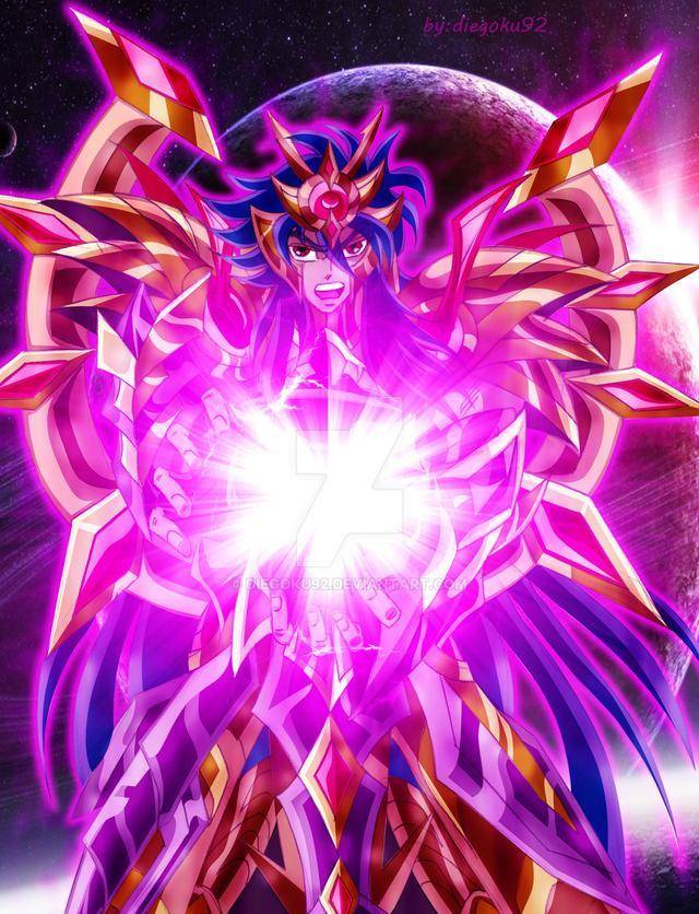 原创圣斗士刻斗士四天王一件刻衣顶三件黄金圣衣