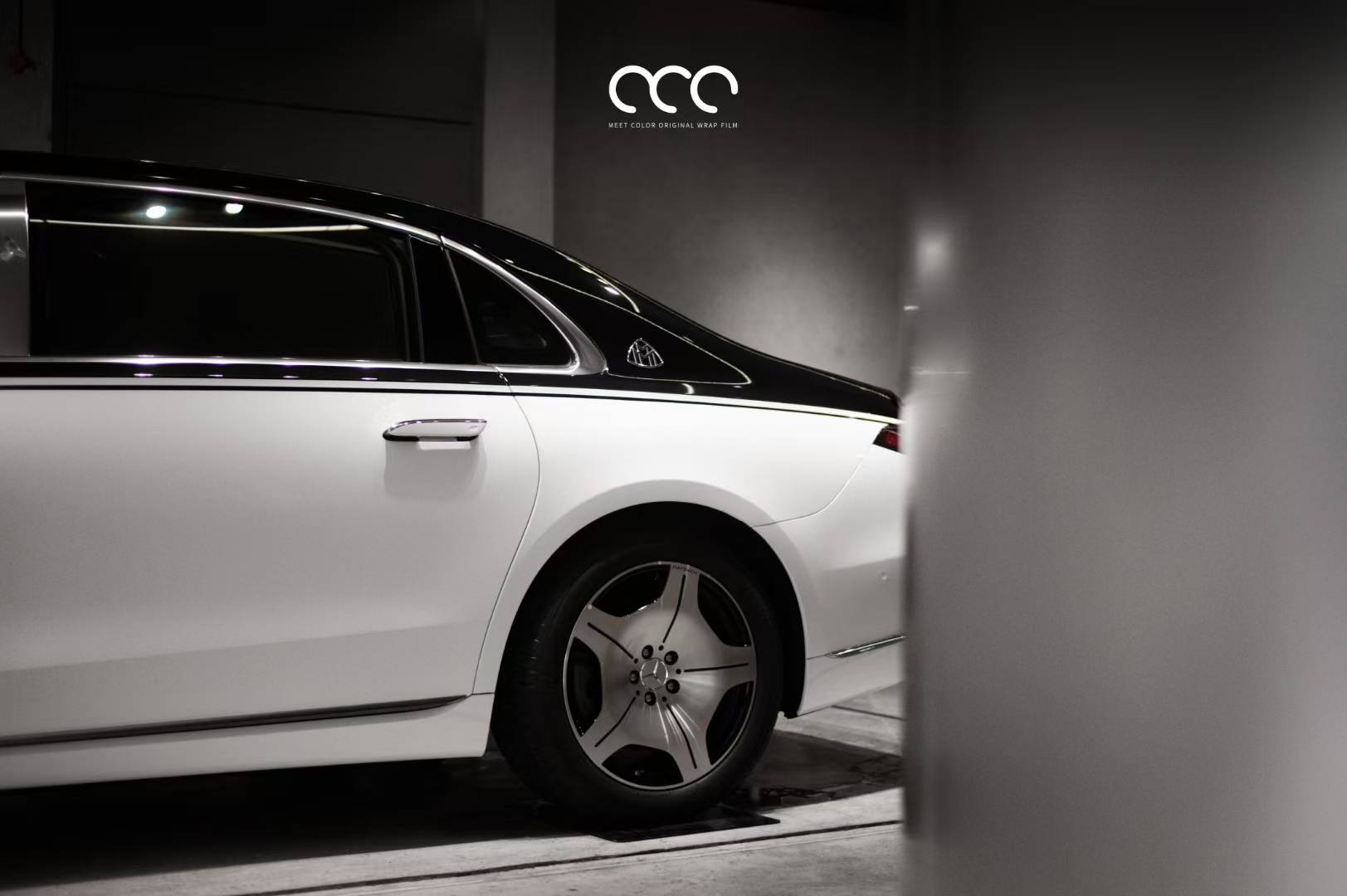 奔驰s480漫彩改色膜亮白