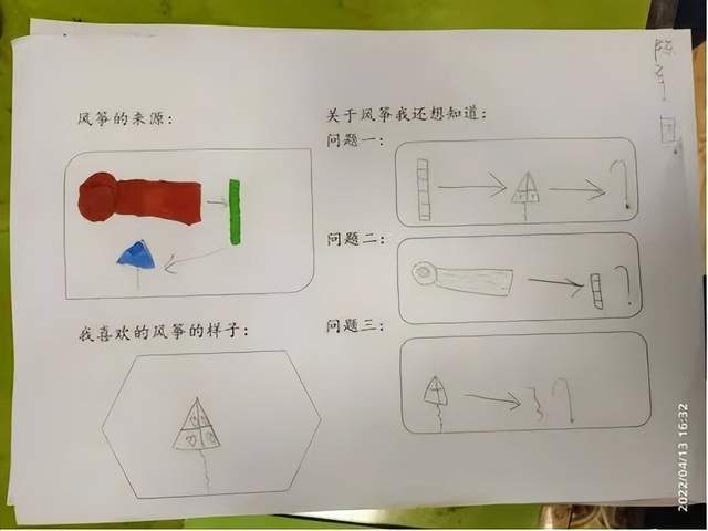 幼儿园风筝调查表图片