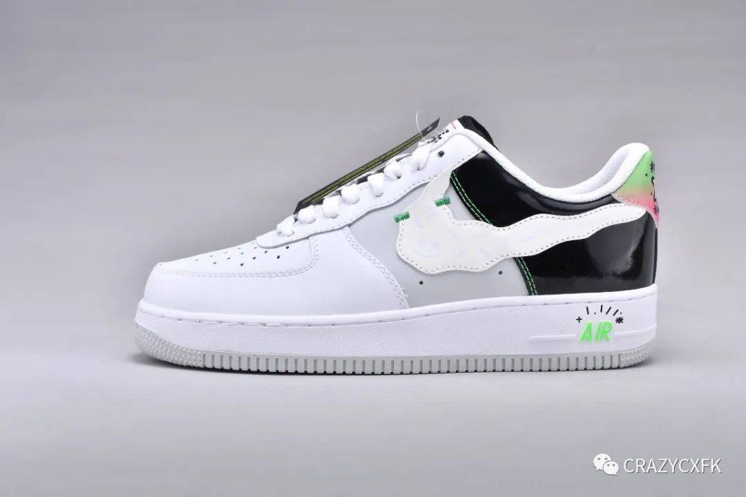 耐克nikeairforce1lowghostswoosh空军一号鬼脸印花钩低帮运动鞋