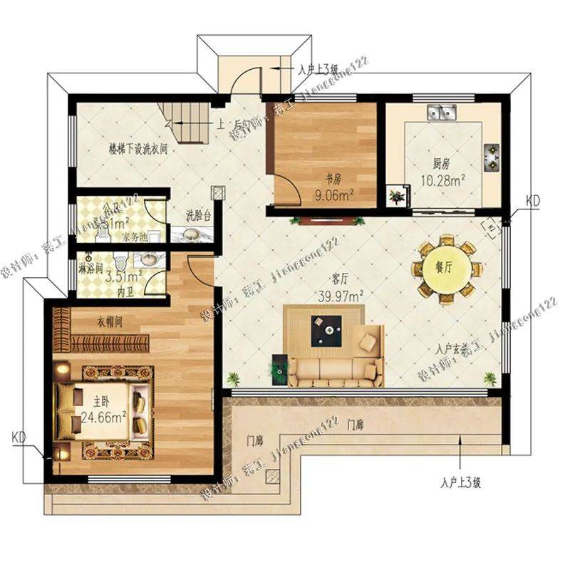 4款带堂屋二层别墅设计,传统与现代相结合,你一定会喜欢_农村_户型_主