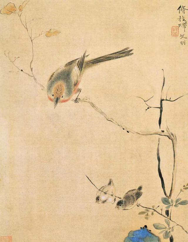 "扬州八怪"华岩,将水墨淡色与小青绿山水结合,创新花鸟画设色_华喦