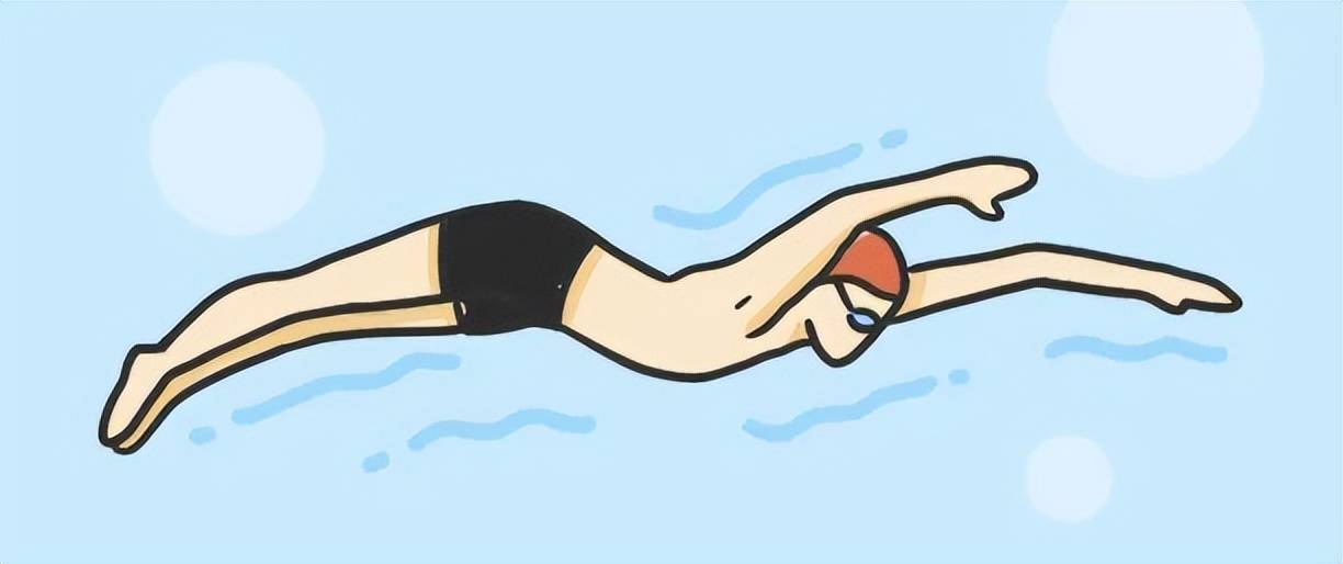 东京奥运会游泳卡通图片