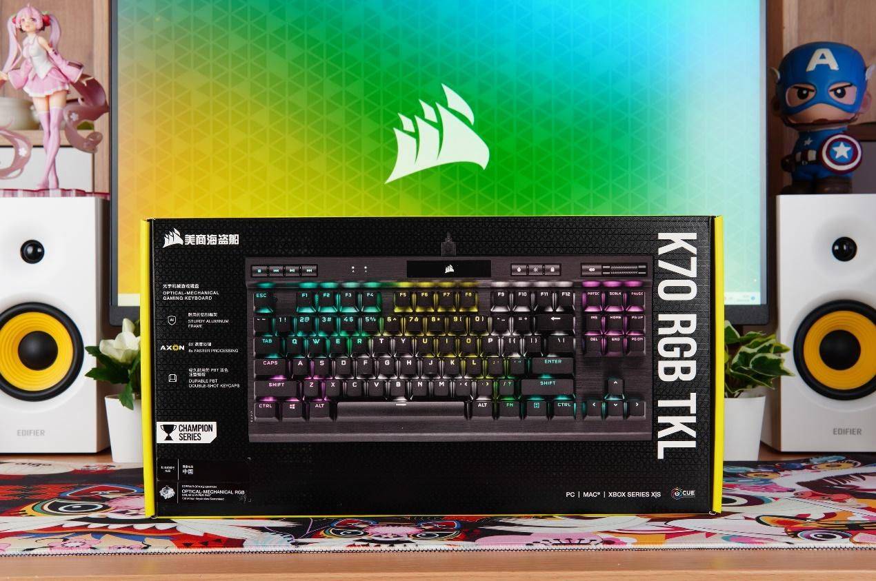 不再为手感而烦恼美商海盗船k70rgbtklopx光轴机械键盘