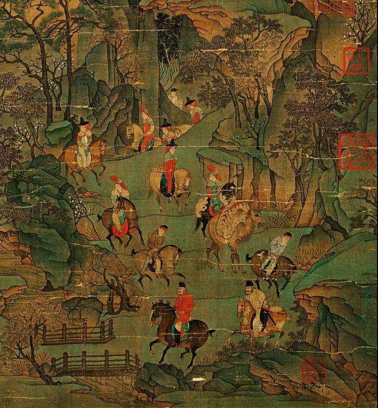 构图雄奇明丽和谐,尤擅青绿山水_李思训_唐代_父子