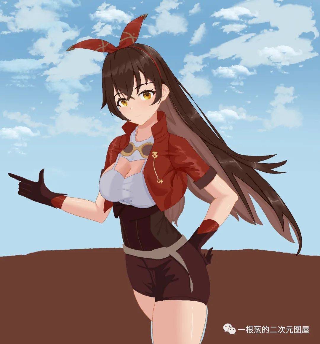 原神美图:安柏(二)_水印_出处_安柏