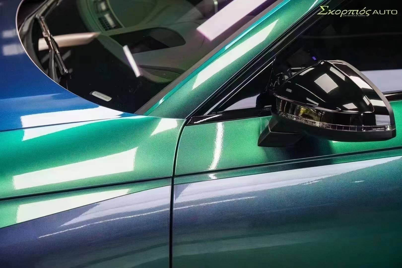 奥迪汽车skto改色膜钻石极光绿