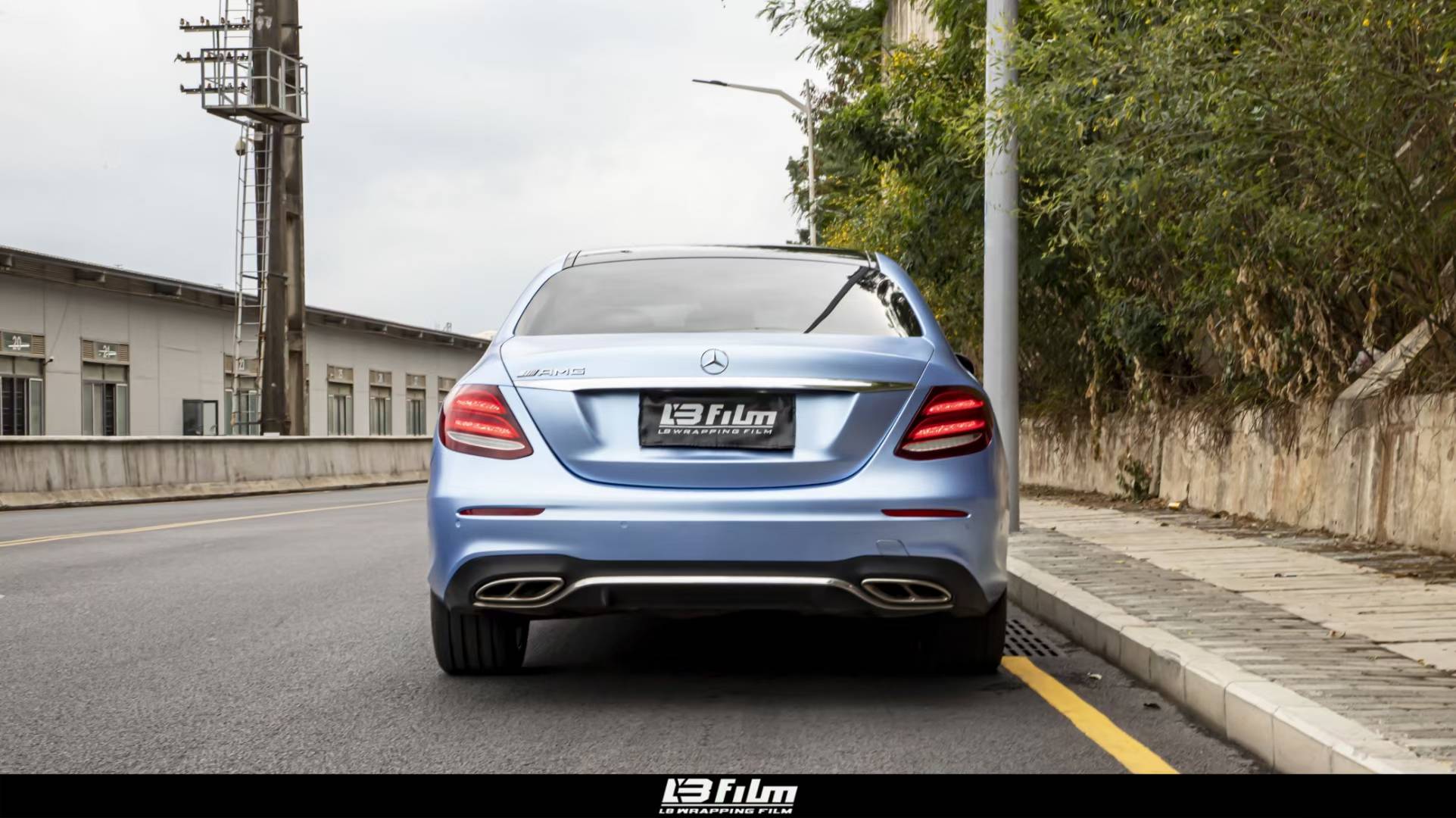 pearl metal mist blue#电光金属清雾蓝-ea165#奔驰-e300