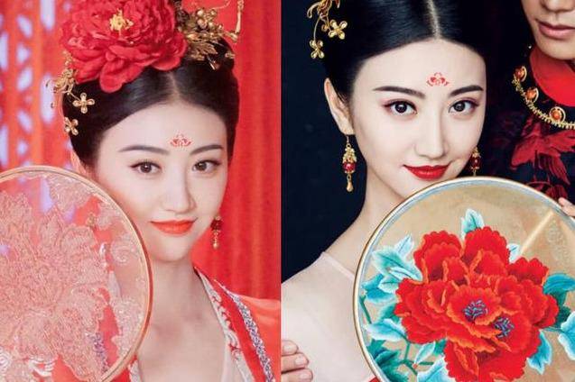 原创美人执扇应如许景甜时尚杨幂霸气看到肖战一眼万年