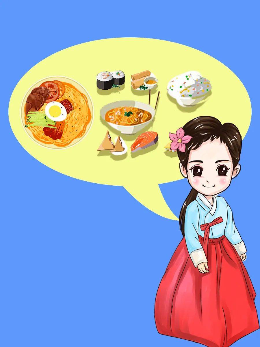 朝鲜族小姑娘卡通图片图片