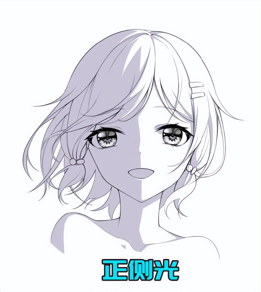 怎么画人物的头发头发光影画法教程