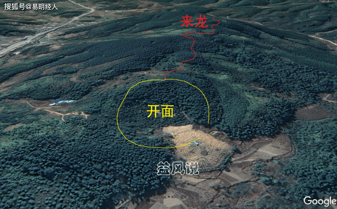 益风|卫星地图识寻龙诀_龙开_龙脉_变化
