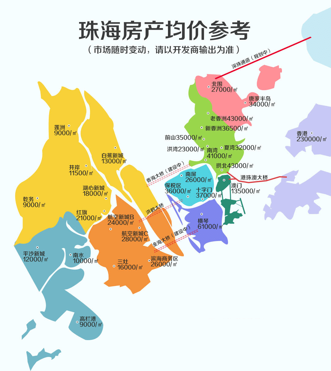珠海镇区行政图图片